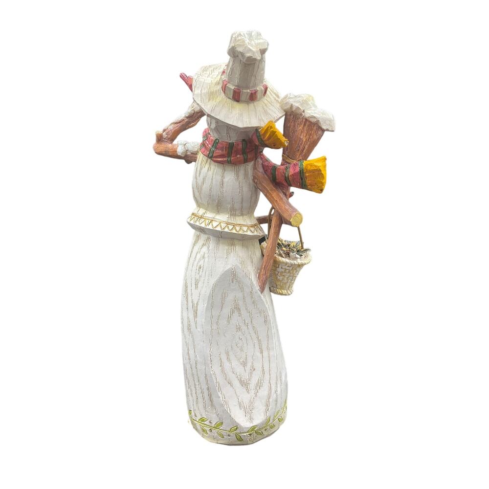 White Wash Snowman Figurine Tall snowman - Picture 4 of 6